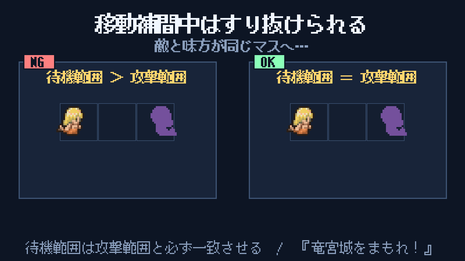 敵と重なった瞬間、お互い永久に待つ