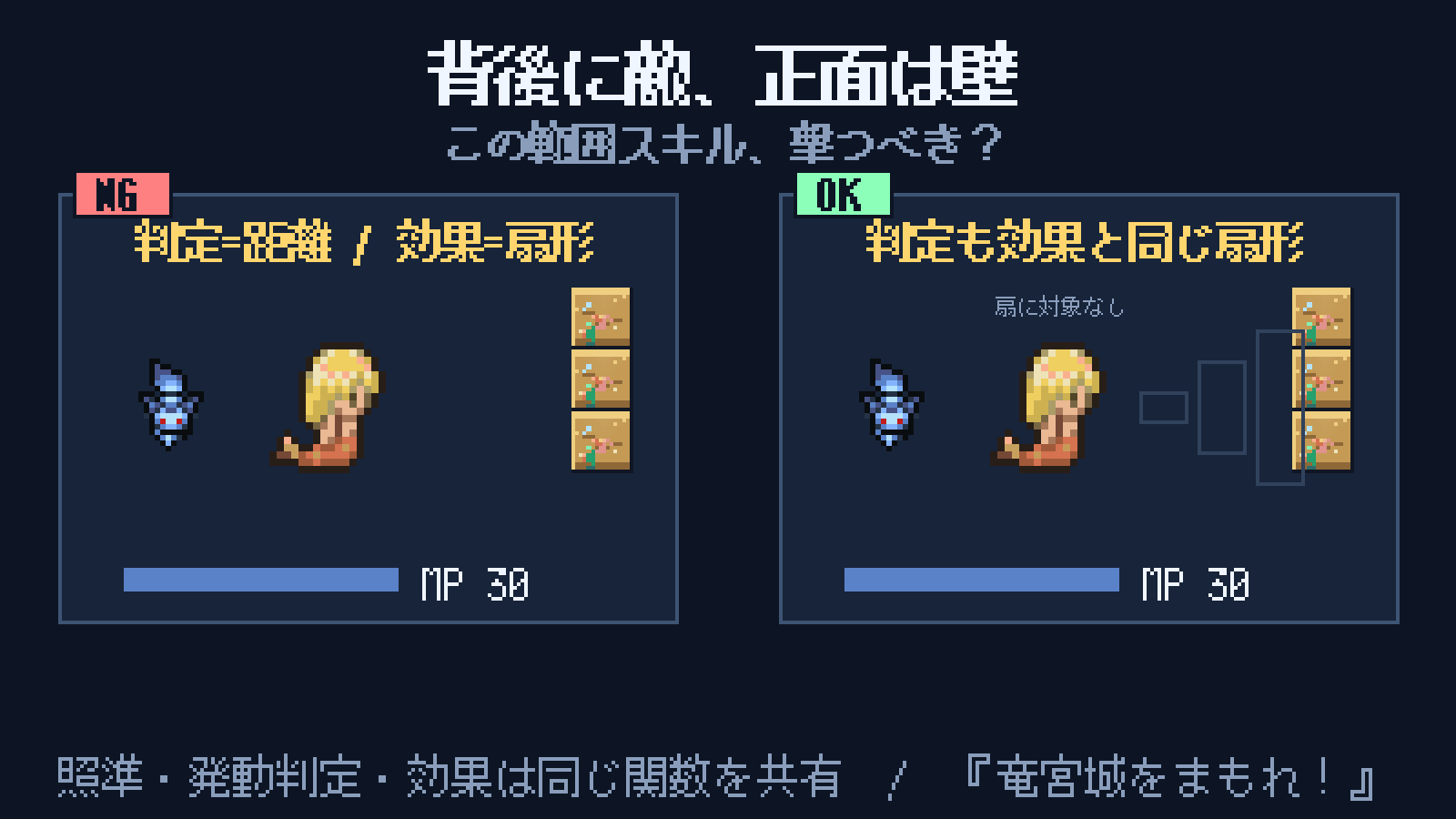 発動判定と効果は同じ関数で判定する